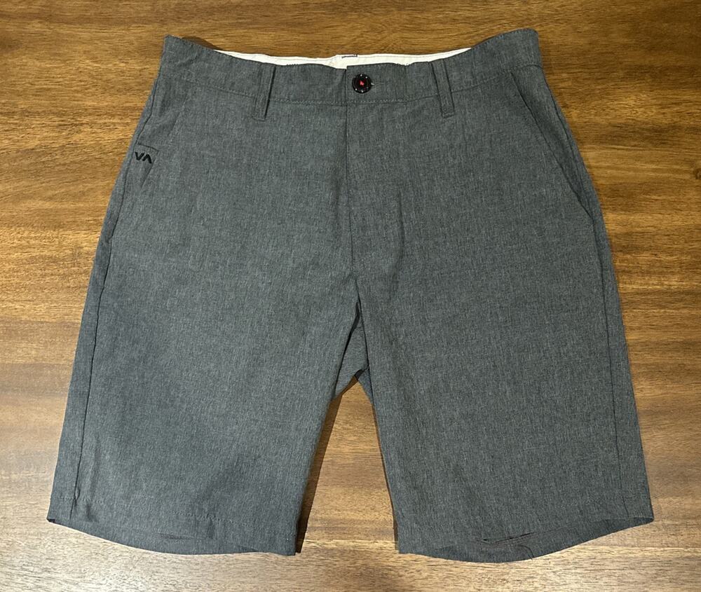 RVCA Men’s Performance Stretch Grey Casual Shorts Size 30 NWOT
